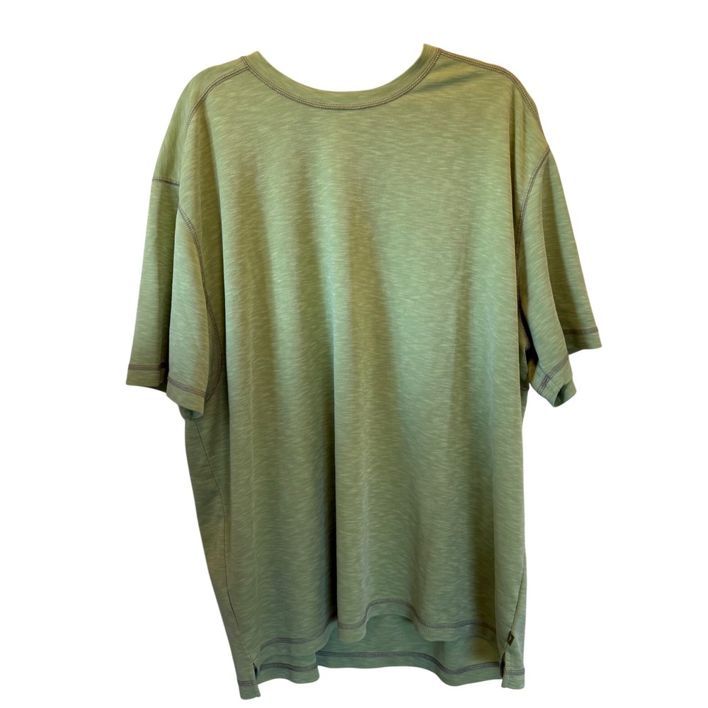 Tommy Bahama Bali Skyline T-Shirt Mens Size XXL Sage Green Tencel Slub Crewneck